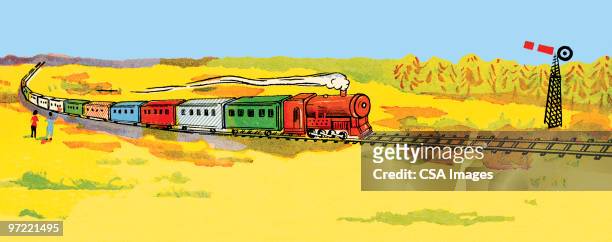 ilustraciones, imágenes clip art, dibujos animados e iconos de stock de train - track and field