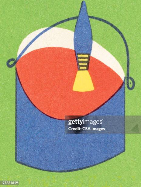paint bucket - makeover stock illustrations