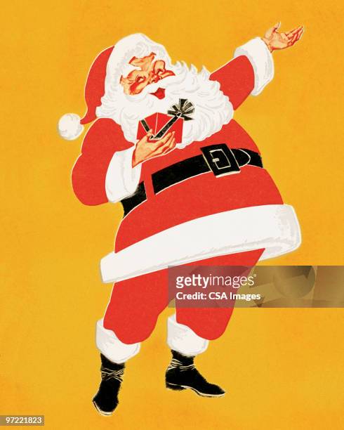 santa - santa waving stock illustrations