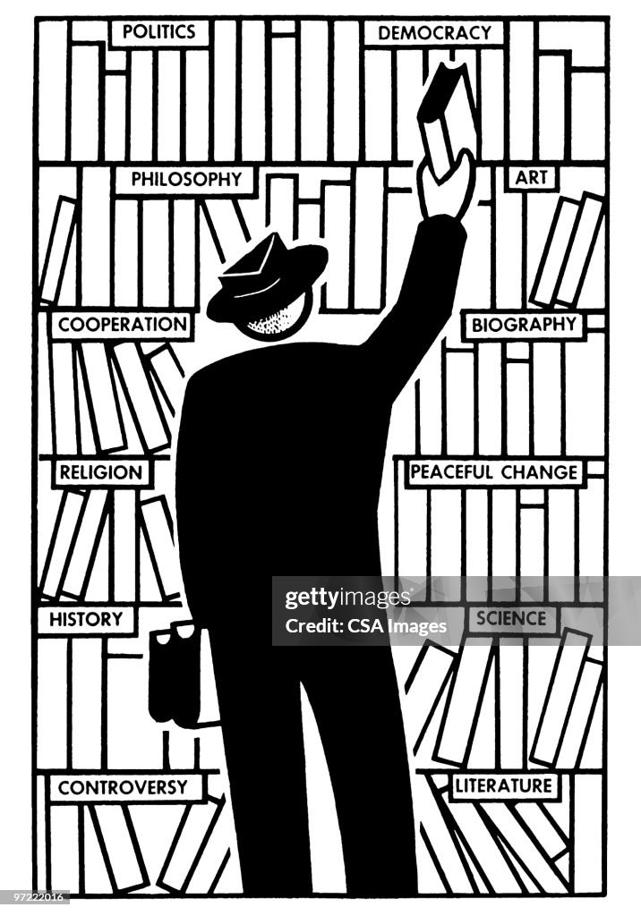 Man at book Shelf