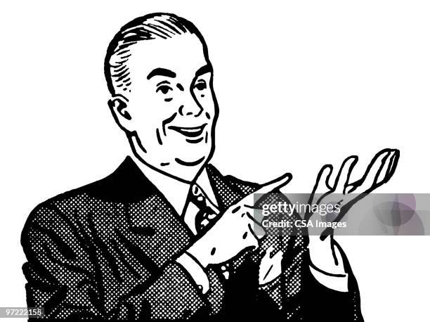 man counting - hand point stock illustrations