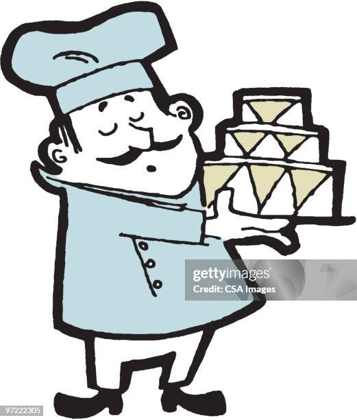 baker - personal chef clip art stock illustrations