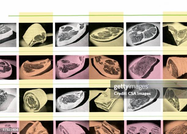 meat pattern - food processing plant stock illustrations