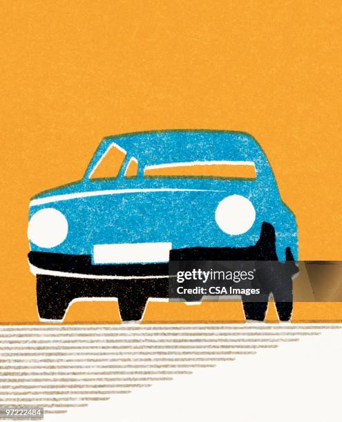 blue car - car illustration stock illustrations