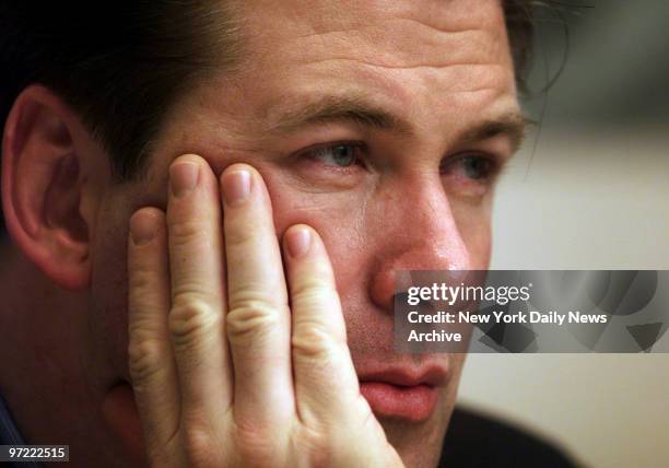 Actor and enviornmentalist Alec Baldwin is on hand at the Natural Resources Defense Council offices on the 10th anniversary of the Exxon Valdez oil...