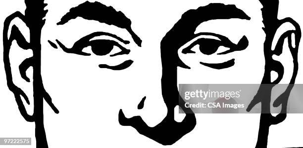 man - eyebrow stock illustrations