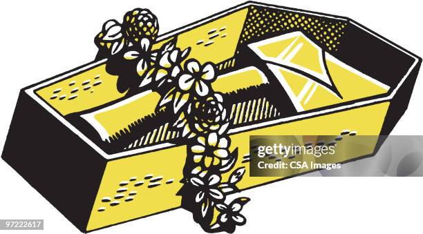 casket - funeral stock illustrations