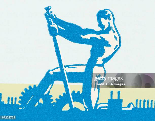stockillustraties, clipart, cartoons en iconen met strongman - mannelijkheid