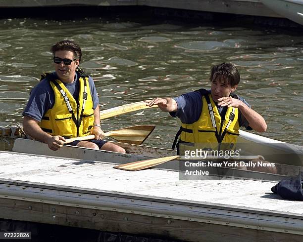 Alec Baldwin and brother Billy Baldwin at the Eddie Bauer Riverkeeper Kayak Challenge held at the Chelsea Piers.