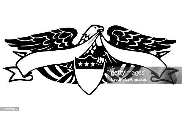 eagle - eagle wings stock illustrations