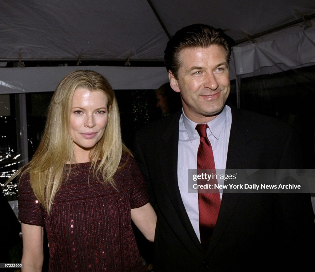 Alec Baldwin and wife Kim Basinger at the Premiere Party for