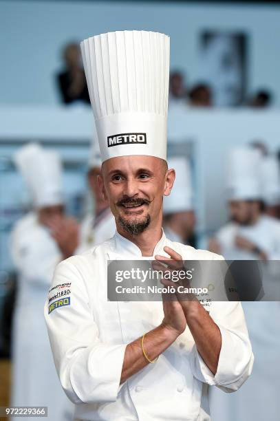 President of the Bocuse d'Or Europe 2018 Enrico Crippa is pictured during the Europe 2018 Bocuse d'Or International culinary competition. Best ten...