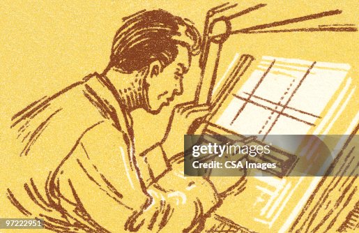 Man drafting Man drafting