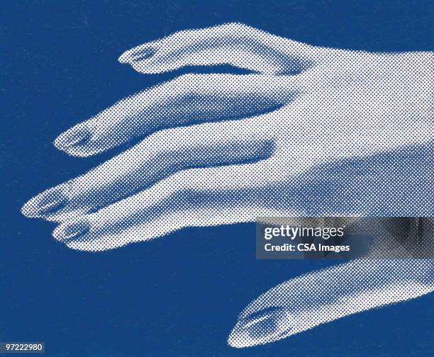 woman's hand with painted fingernails - thumb nail点のイラスト素材／クリップアート素材／マンガ素材／アイコン素材