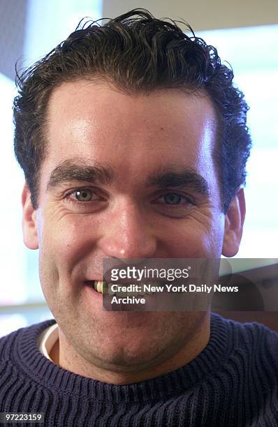 Actor Brian d'Arcy James, who will be starring in the Broadway musical "Sweet Smell of Success," at studio space on W. 42nd St.