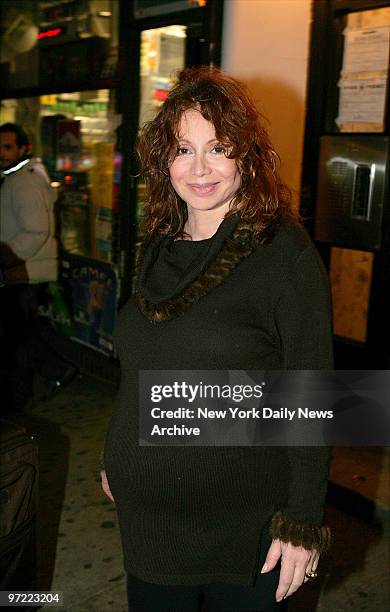 Aleta St. James, whose 57th birthday is this week, gets a taxi outside her upper West Side apartment for a trip to Mount Sinai Hospital to give birth...
