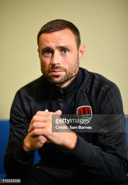 Cork , Ireland - 12 June 2018; Damien Delaney poses for a portrait following a Cork City press conference at Cork Airport Hotel in Cork.