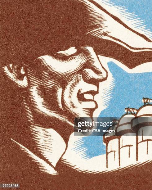 laborers - welder stock illustrations