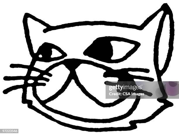 cat - licking lips stock illustrations