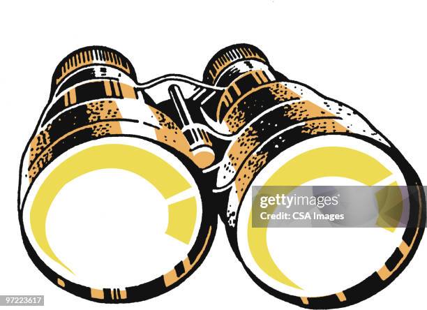 binoculars - binoculars illustration stock illustrations