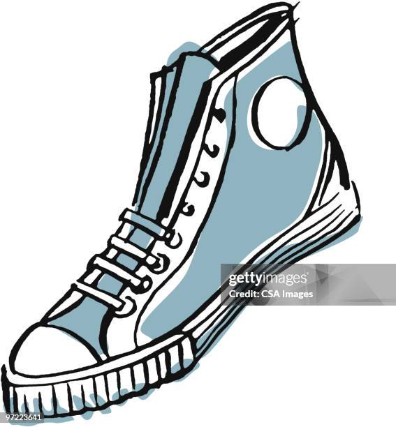 basketball shoe - sportschuh stock-grafiken, -clipart, -cartoons und -symbole