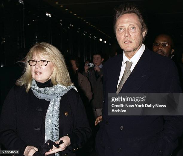Actor Christopher Walken and wife Georgianne arrive for the 2000 New York Film Critics Circle Awards presentations at Windows on the World.