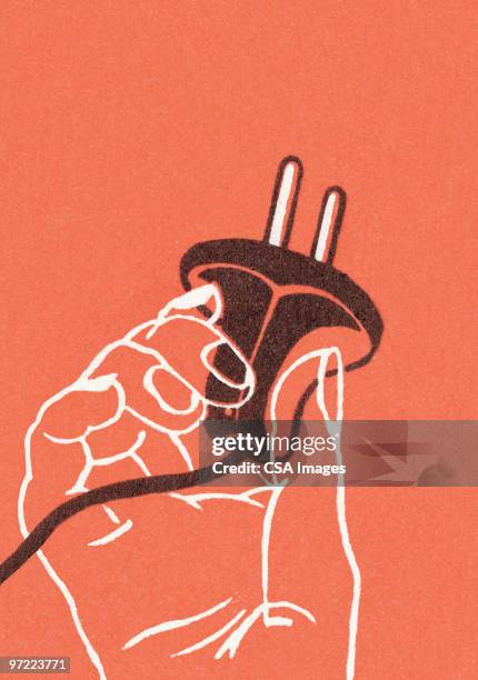 ilustraciones, imágenes clip art, dibujos animados e iconos de stock de electric plug - enchufe