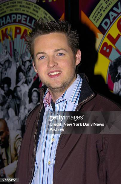 Actor Damien Fahey is at the Loew's 34th Street theater for a viewing of Dave Chappelle's film "Block Party."