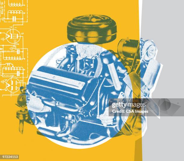 ilustrações de stock, clip art, desenhos animados e ícones de engine - motor