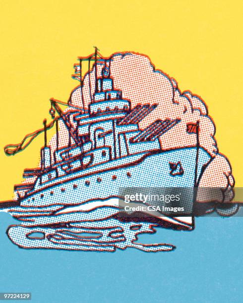 ship - battleship stock illustrations
