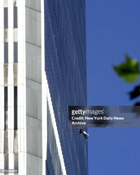 Man plunges from a window of the World Trade Center after it was struck by an airplane in a terrorist attack. A hijacked American Airlines Boeing...