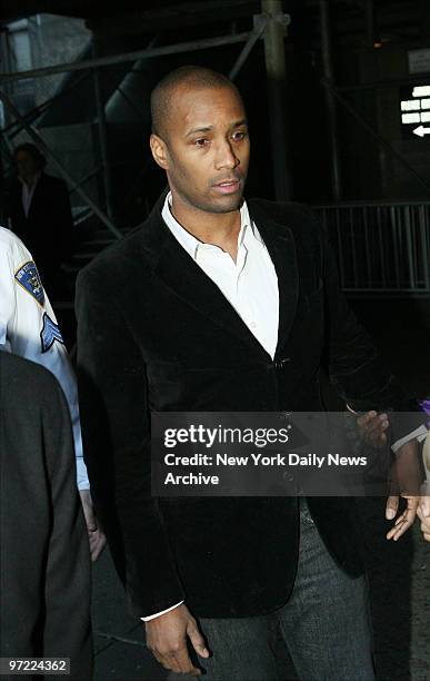 Actor Granville Adams leaves Manhattan Criminal Court at 100 Centre St. After posting bail on the charge of criminally negligent homicide. Adams, who...