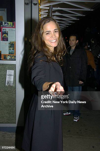 Alice Braga is at the IFC Center for the New York premiere of the documentary movie "East of Havana."
