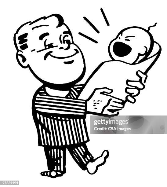 father and child - crying stock illustrations