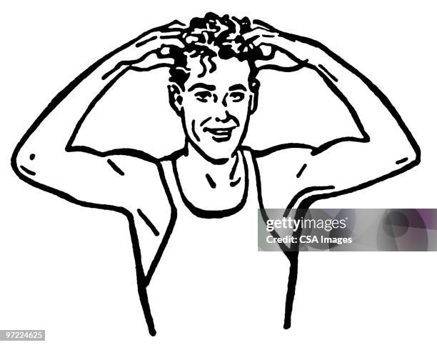 man - soap bubble stock illustrations
