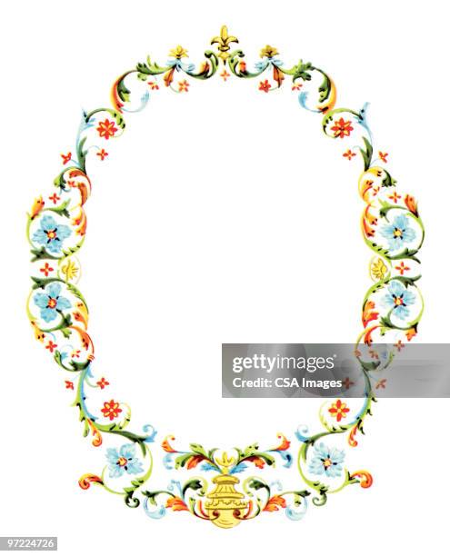 wreath - geometric border stock illustrations