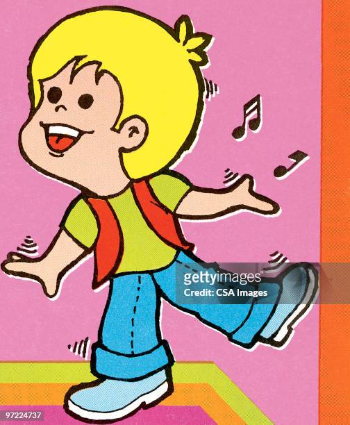 boy dancing - psychedelic rock music stock-grafiken, -clipart, -cartoons und -symbole