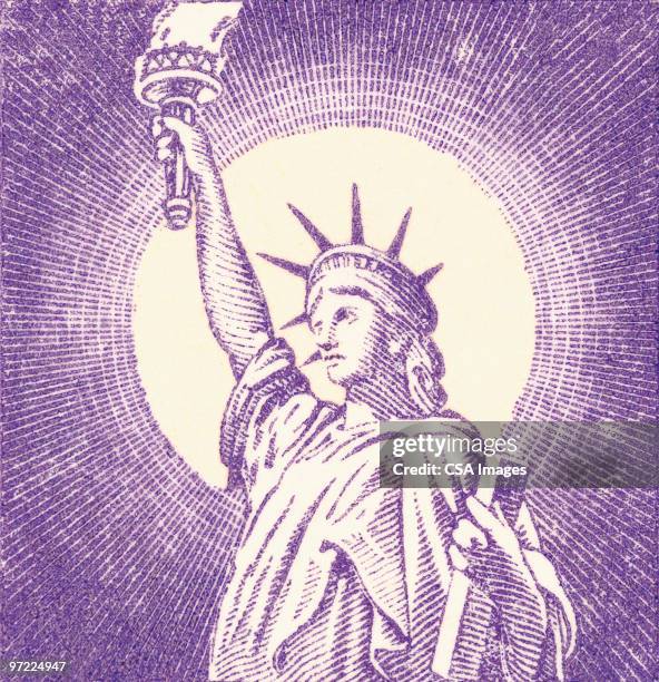 illustrations, cliparts, dessins animés et icônes de statue of liberty - statue de la liberté
