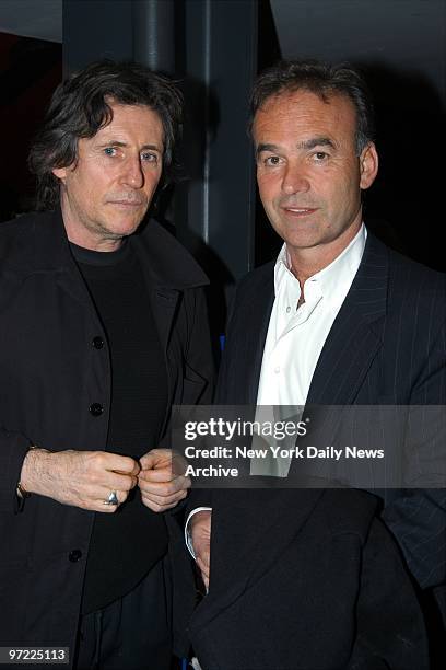 Actor Gabriel Byrne gets together with director Nick Broomfield before a special screening of Broomfield's documentary film about Aileen Wuornos,...
