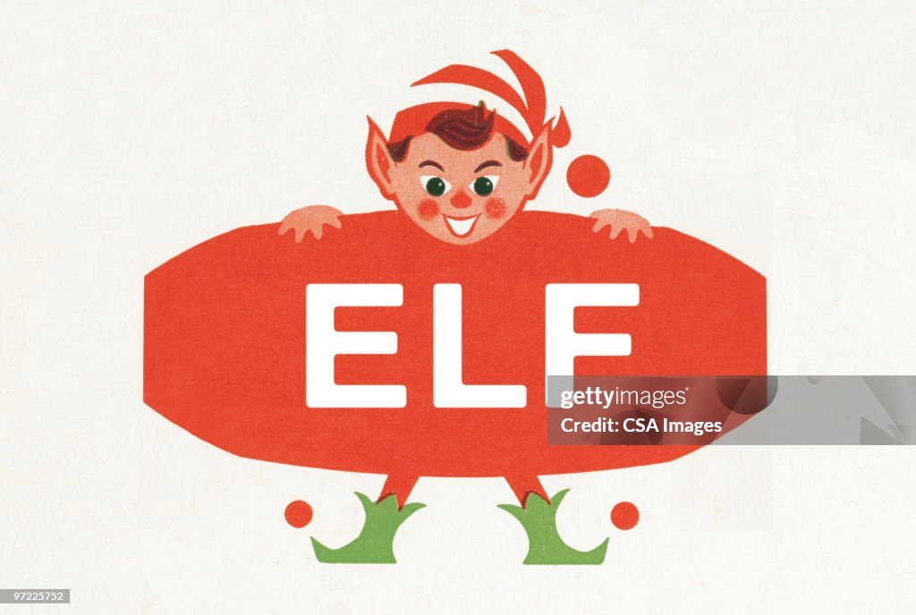 Elfes Sign Elf With Sign High-Res Vector Graphic - Getty Images
