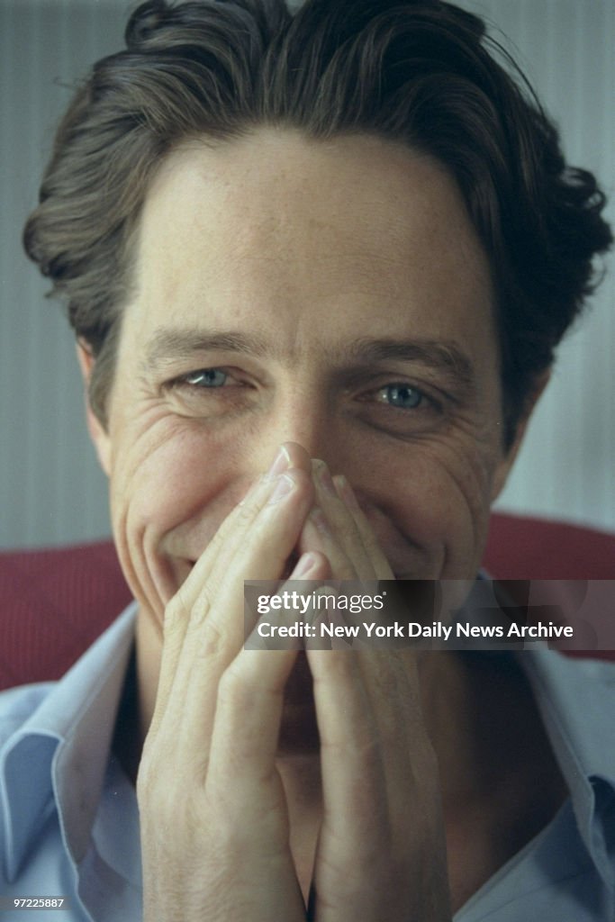 Actor Hugh Grant, who is starring in a new film called " Mic