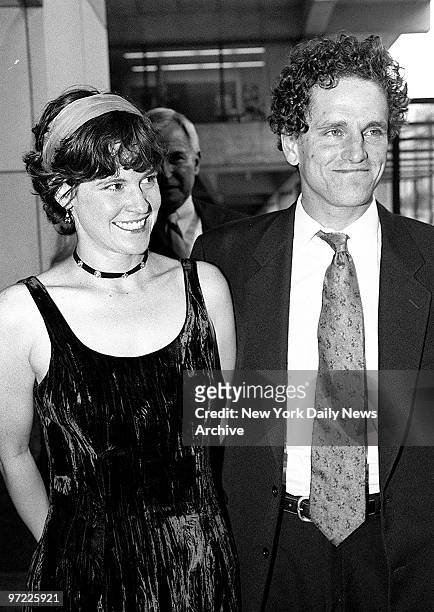 Ally Sheedy and husband David Lansbury attending premiere of "Chantilly Lace" at Lincoln Center.