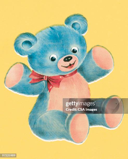 ilustraciones, imágenes clip art, dibujos animados e iconos de stock de stuffed bear - osito de peluche