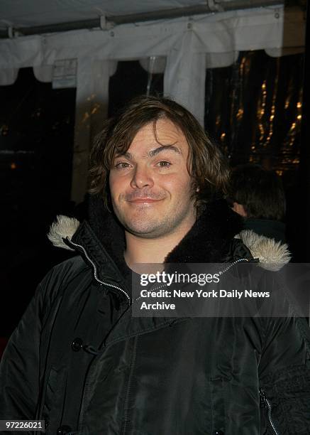 Actor Jack Black arrives at the Ziegfeld Theater for the world premiere of the movie "The Lord of the Rings: The Two Towers."