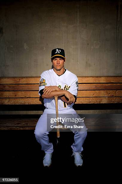 Mark Ellis of the Oakland Athletics poses during photo media day at the Athletics spring training complex on March 1, 2010 in Phoenix, Arizona.