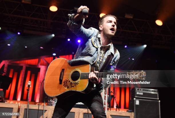 Brandon Lancaster of Lanco performs during a Grand Ole Opry tribute at the 2018 Bonnaroo Music & Arts Festival on June 10, 2018 in Manchester,...