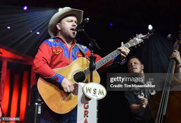 Critter Fuqua of Old Crow Medicine Show performs during a Grand Ole Opry tribute at the 2018 Bonnaroo Music & Arts Festival on June 10, 2018 in...