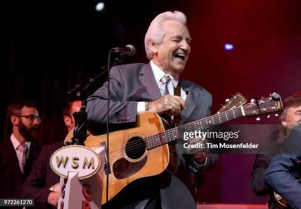 Del McCoury performs during a Grand Ole Opry tribute at the 2018 Bonnaroo Music & Arts Festival on June 10, 2018 in Manchester, Tennessee.