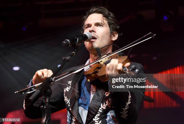 Ketch Secor of Old Crow Medicine Show performs during a Grand Ole Opry tribute at the 2018 Bonnaroo Music & Arts Festival on June 10, 2018 in...