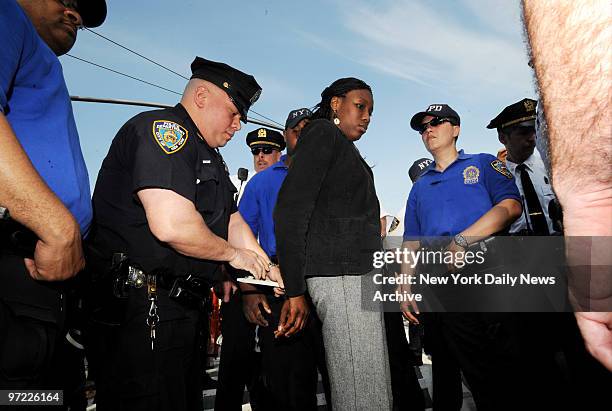 Number of people were arrested in Brooklyn during demonstration against the Sean Bell verdict where demonstrators blocked the exit ramp from the...